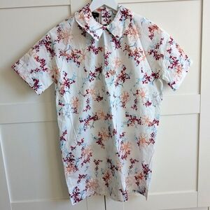 Bamboo Girls Peter Pan Collar Floral Oversized Dress Size 8